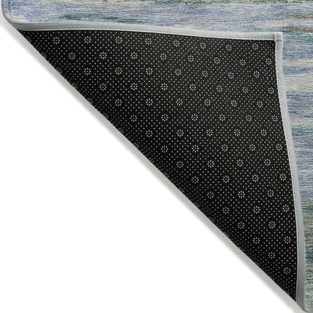 Machine Washable Indoor/Outdoor Chantille Teal 3' x 5' Rug