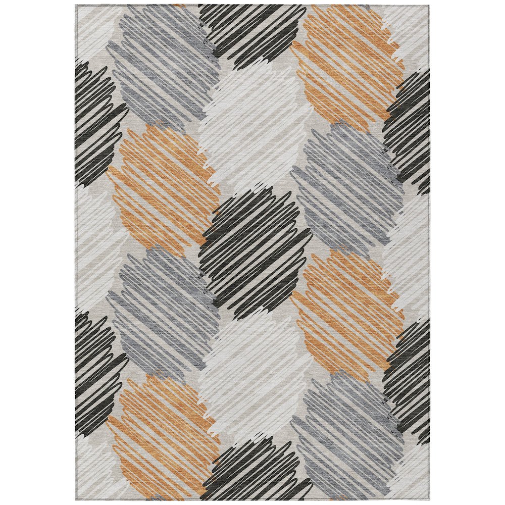 Machine Washable Indoor/Outdoor Chantille Copper 8' x 10' Rug