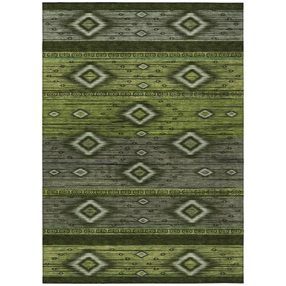 Machine Washable Indoor/Outdoor Chantille Aloe 8' x 10' Rug