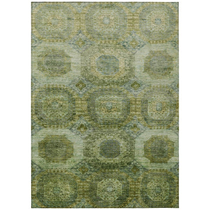 Machine Washable Indoor/Outdoor Chantille Aloe 8' x 10' Rug