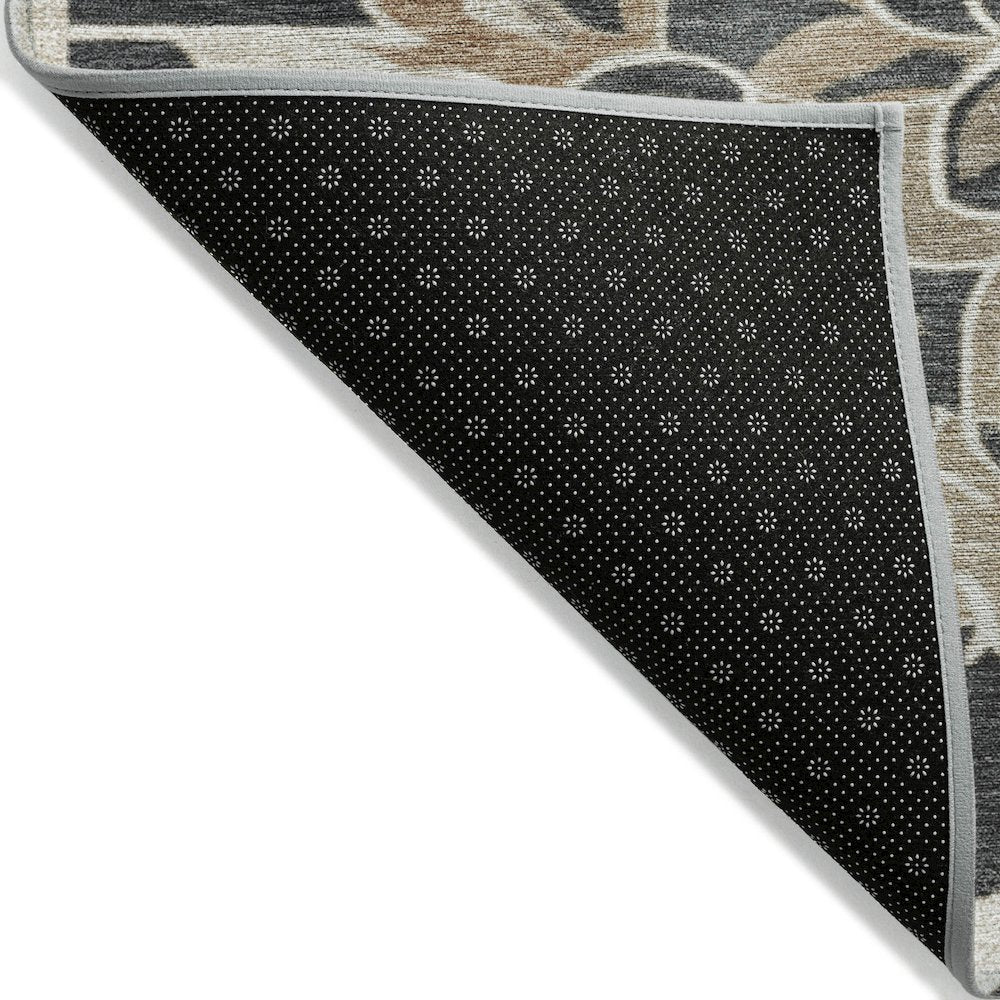 Machine Washable Indoor/Outdoor Chantille Charcoal 3' x 5' Rug