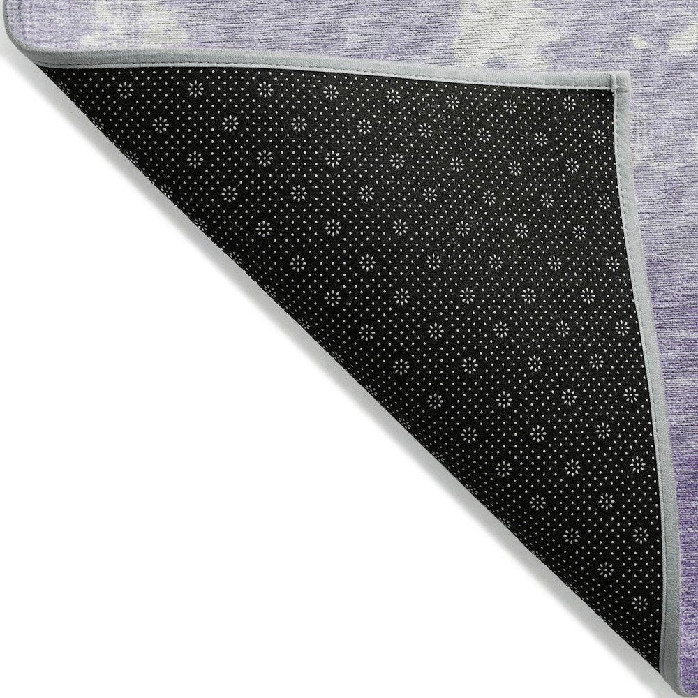 Machine Washable Indoor/Outdoor Chantille Purple 3' x 5' Rug