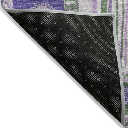 Machine Washable Indoor/Outdoor Chantille Green 3' x 5' Rug
