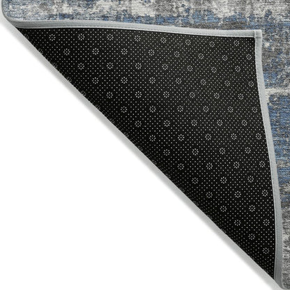 Machine Washable Indoor/Outdoor Chantille Denim 3' x 5' Rug
