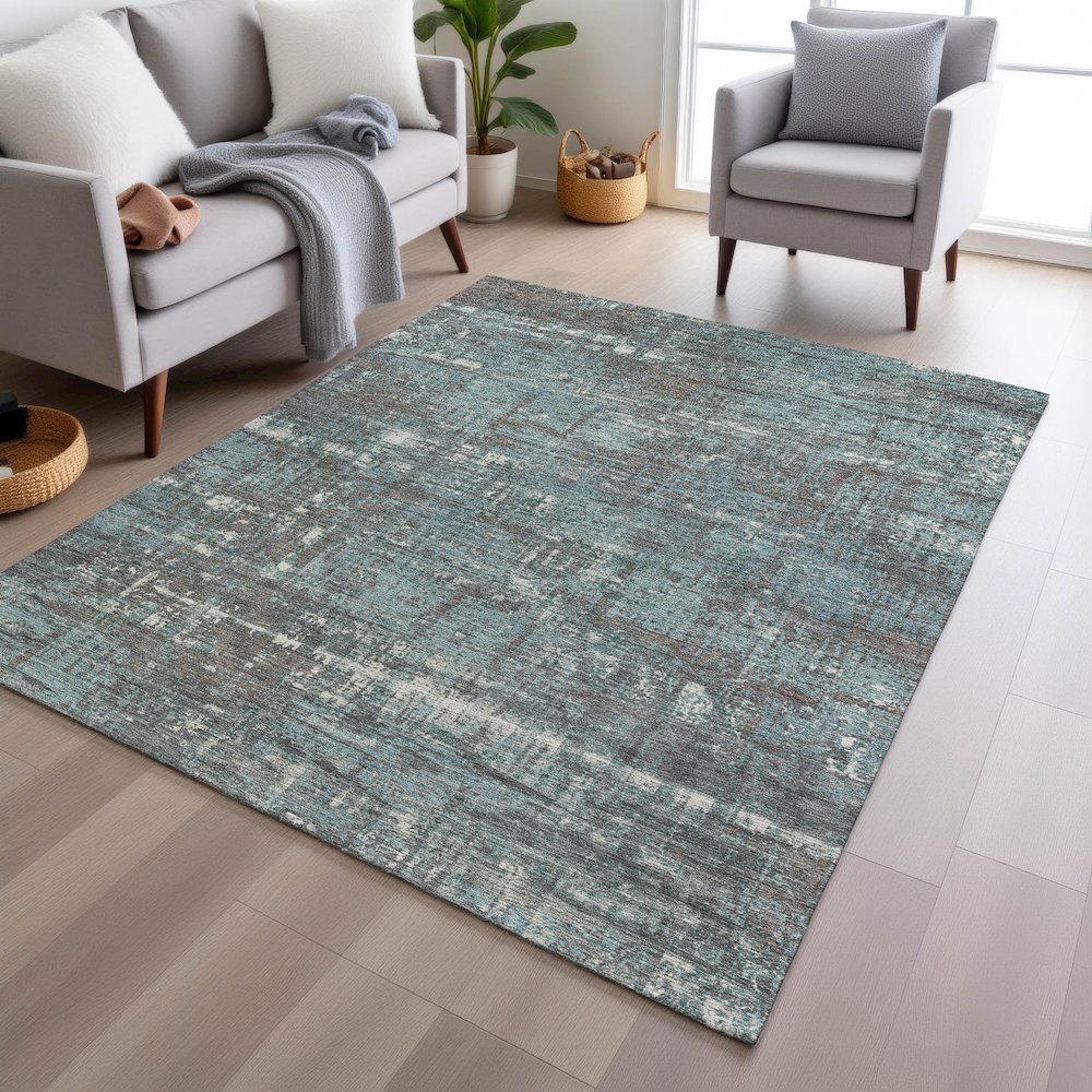 Machine Washable Indoor/Outdoor Chantille Taupe 8' x 10' Rug