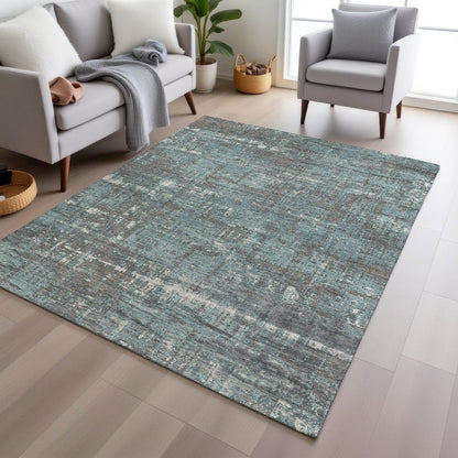Machine Washable Indoor/Outdoor Chantille Taupe 8' x 10' Rug