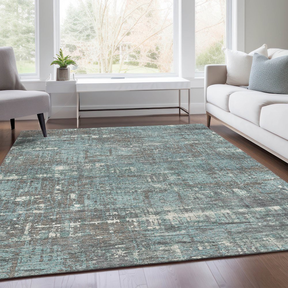 Machine Washable Indoor/Outdoor Chantille Taupe 8' x 10' Rug