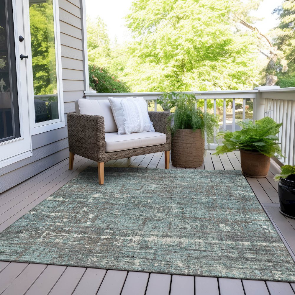 Machine Washable Indoor/Outdoor Chantille Taupe 8' x 10' Rug
