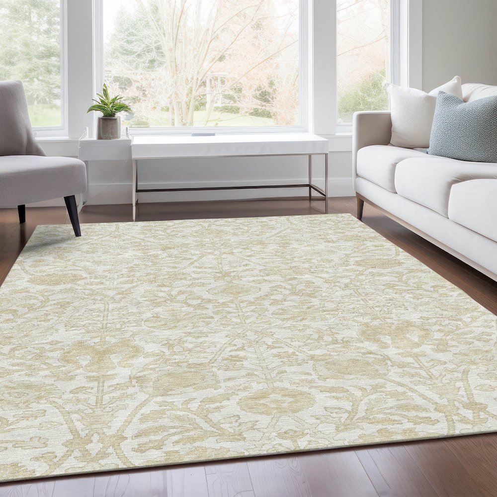 Machine Washable Indoor/Outdoor Chantille Ivory 8' x 10' Rug