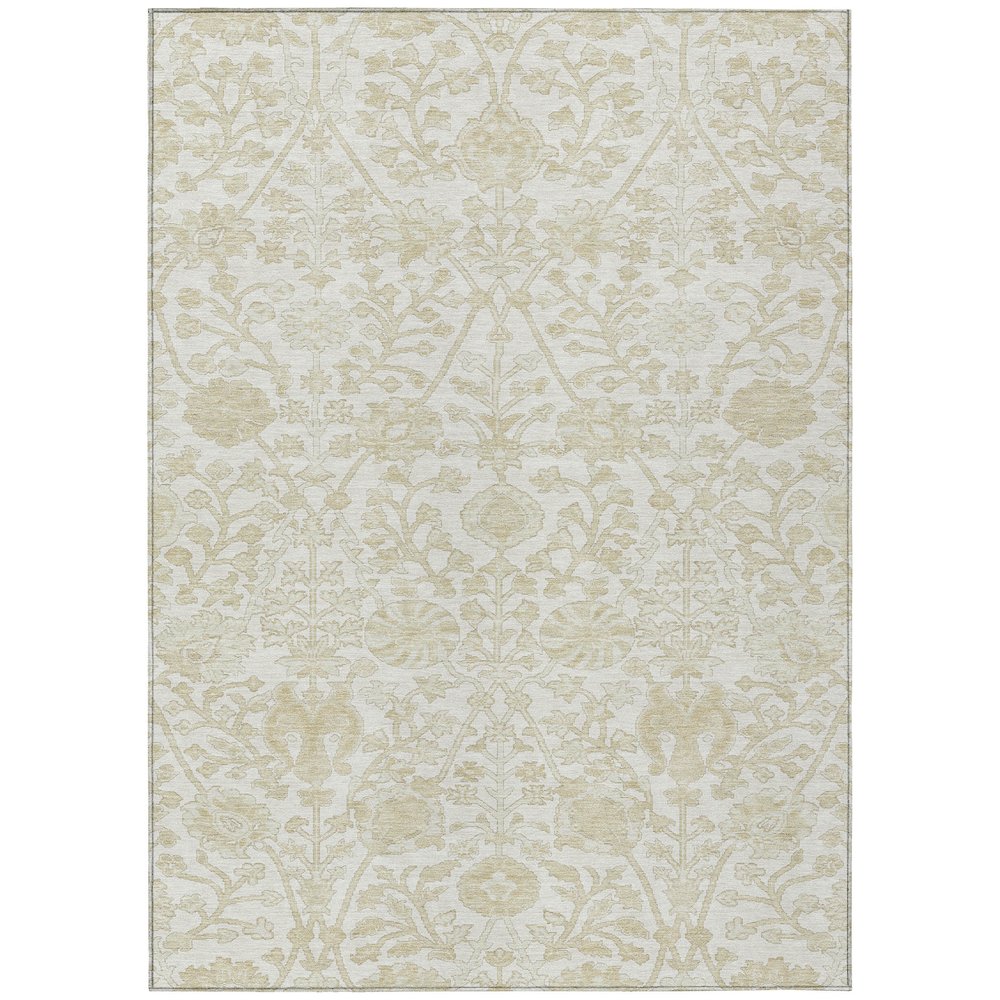 Machine Washable Indoor/Outdoor Chantille Ivory 8' x 10' Rug