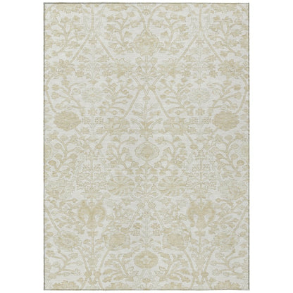Machine Washable Indoor/Outdoor Chantille Ivory 8' x 10' Rug