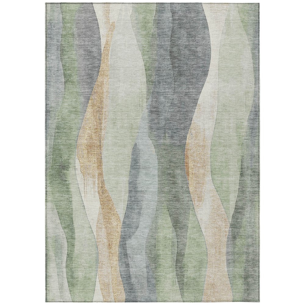 Machine Washable Indoor/Outdoor Chantille Aloe 8' x 10' Rug