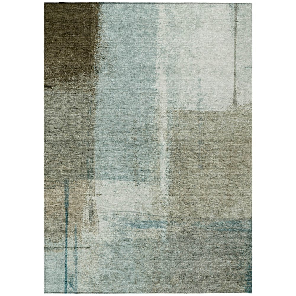 Machine Washable Indoor/Outdoor Chantille Seafoam 8' x 10' Rug