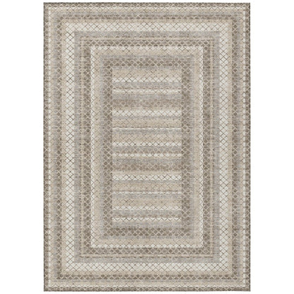 Machine Washable Indoor/Outdoor Chantille Taupe 8' x 10' Rug