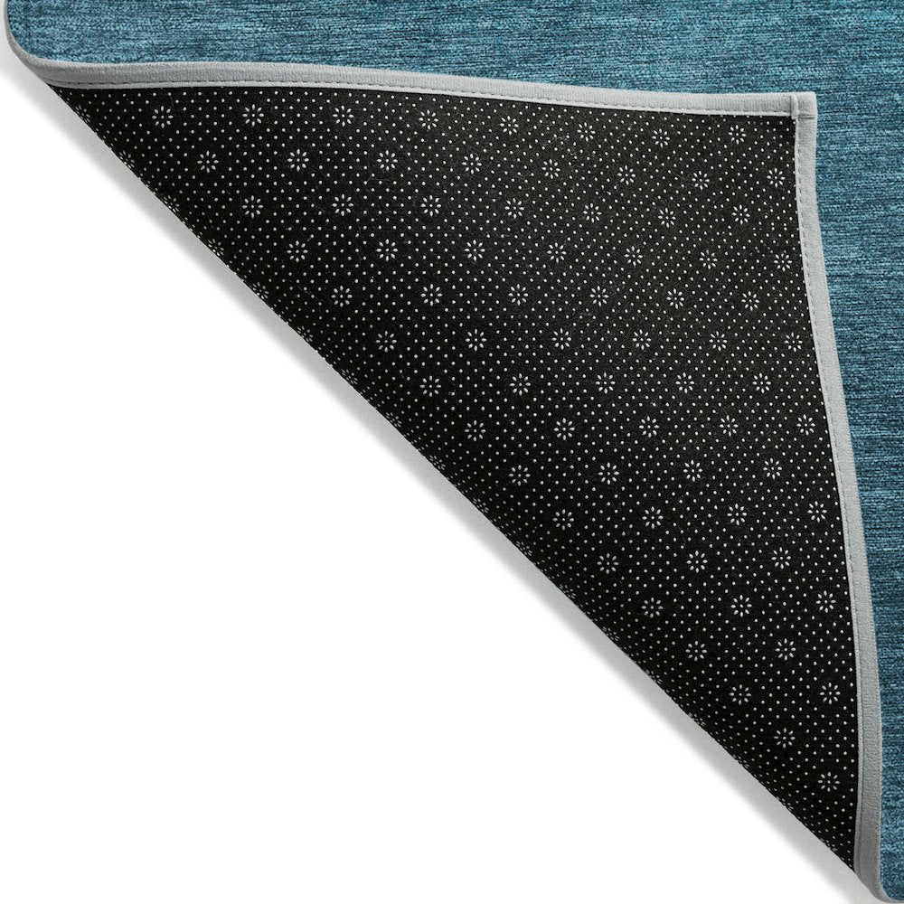 Machine Washable Indoor/Outdoor Chantille Teal 3' x 5' Rug