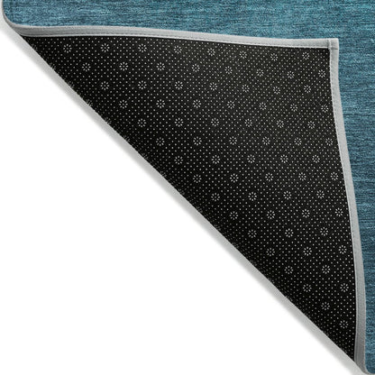 Machine Washable Indoor/Outdoor Chantille Teal 3' x 5' Rug