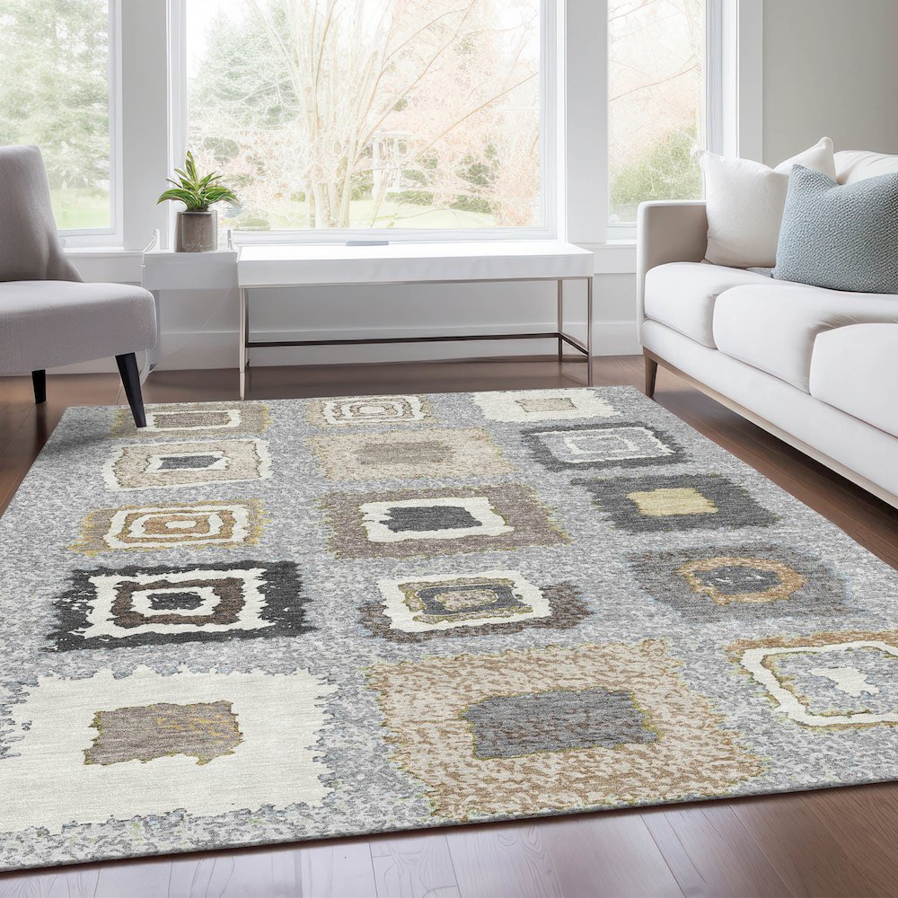 Machine Washable Indoor/Outdoor Chantille Gray 8' x 10' Rug
