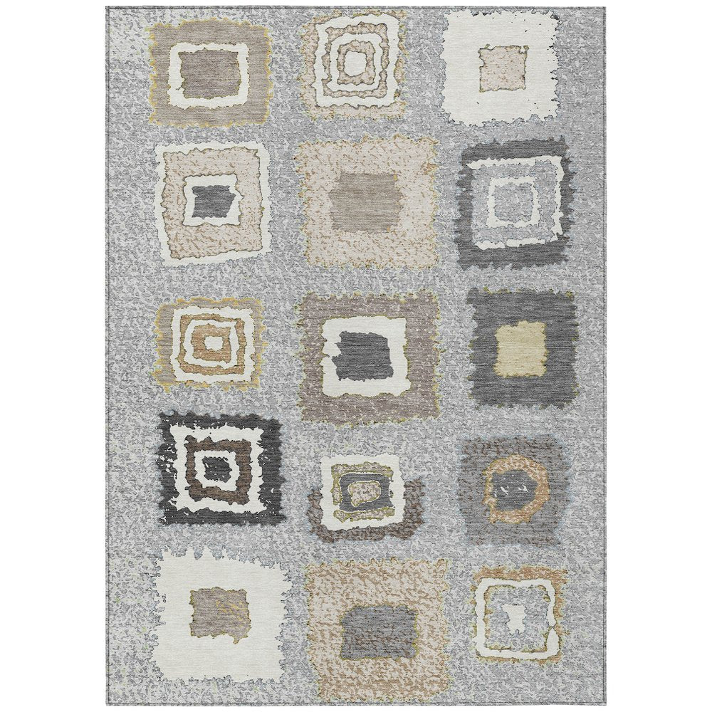 Machine Washable Indoor/Outdoor Chantille Gray 8' x 10' Rug