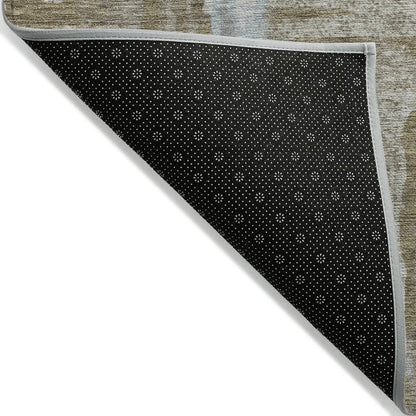 Machine Washable Indoor/Outdoor Chantille ACN2015 Brown 3' x 5' Rug