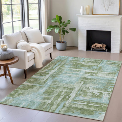 Machine Washable Indoor/Outdoor Chantille ACN2015 Cactus 8' x 10' Rug