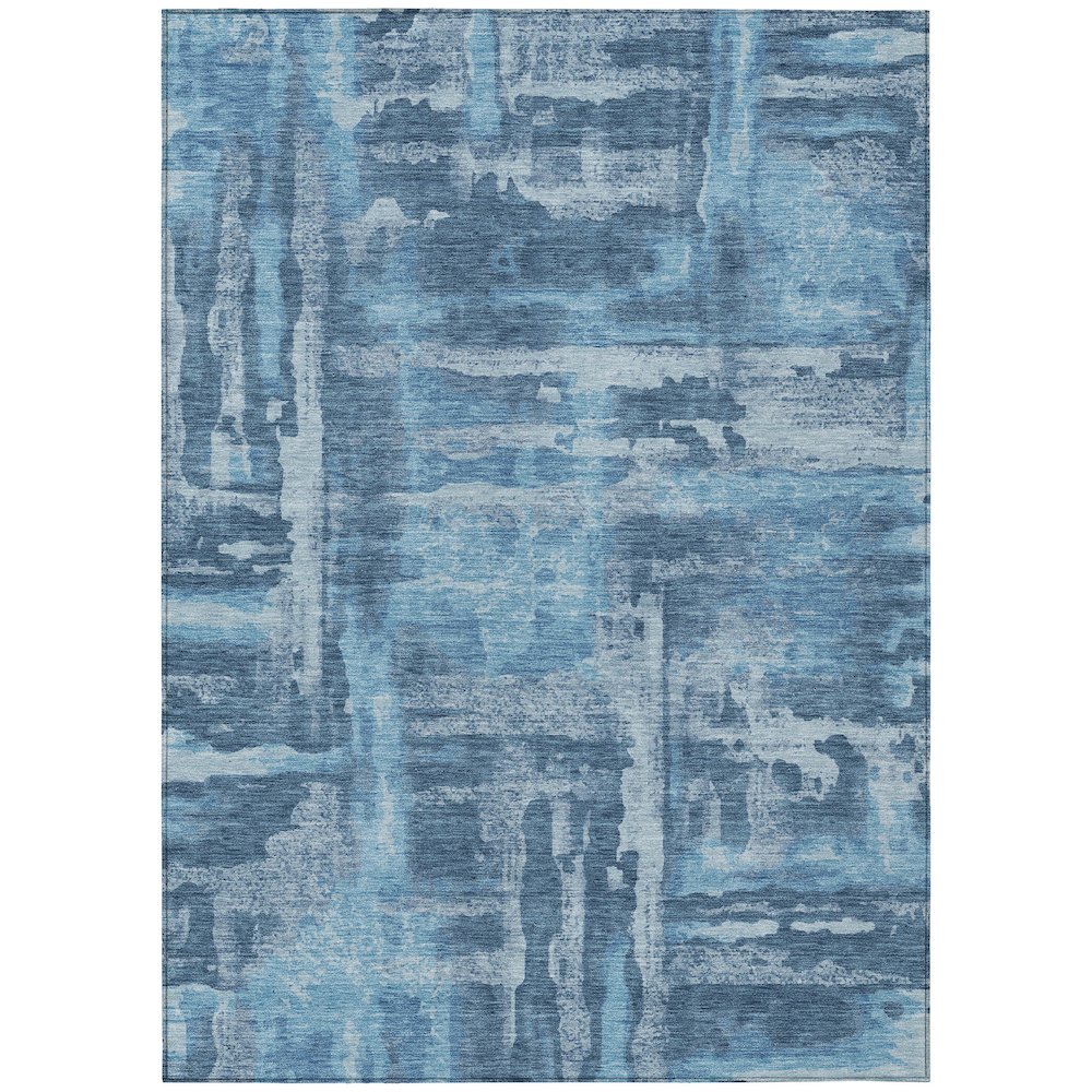 Machine Washable Indoor/Outdoor Chantille ACN2015 Denim 8' x 10' Rug