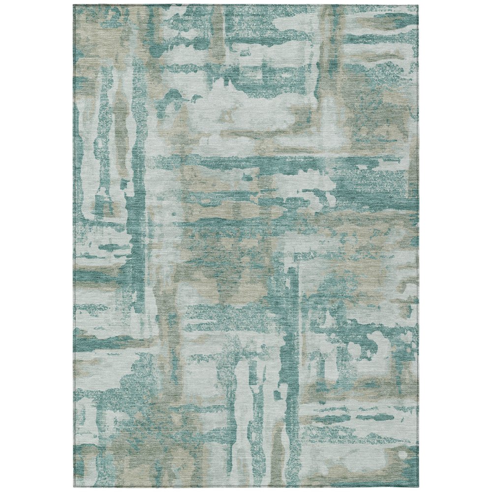 Machine Washable Indoor/Outdoor Chantille ACN2015 Teal 8' x 10' Rug