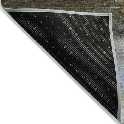 Machine Washable Indoor/Outdoor Chantille ACN2016 Brown 3' x 5' Rug