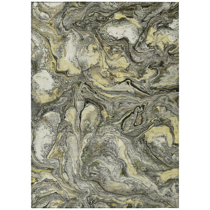 Machine Washable Indoor/Outdoor Chantille ACN2017 Pewter 8' x 10' Rug