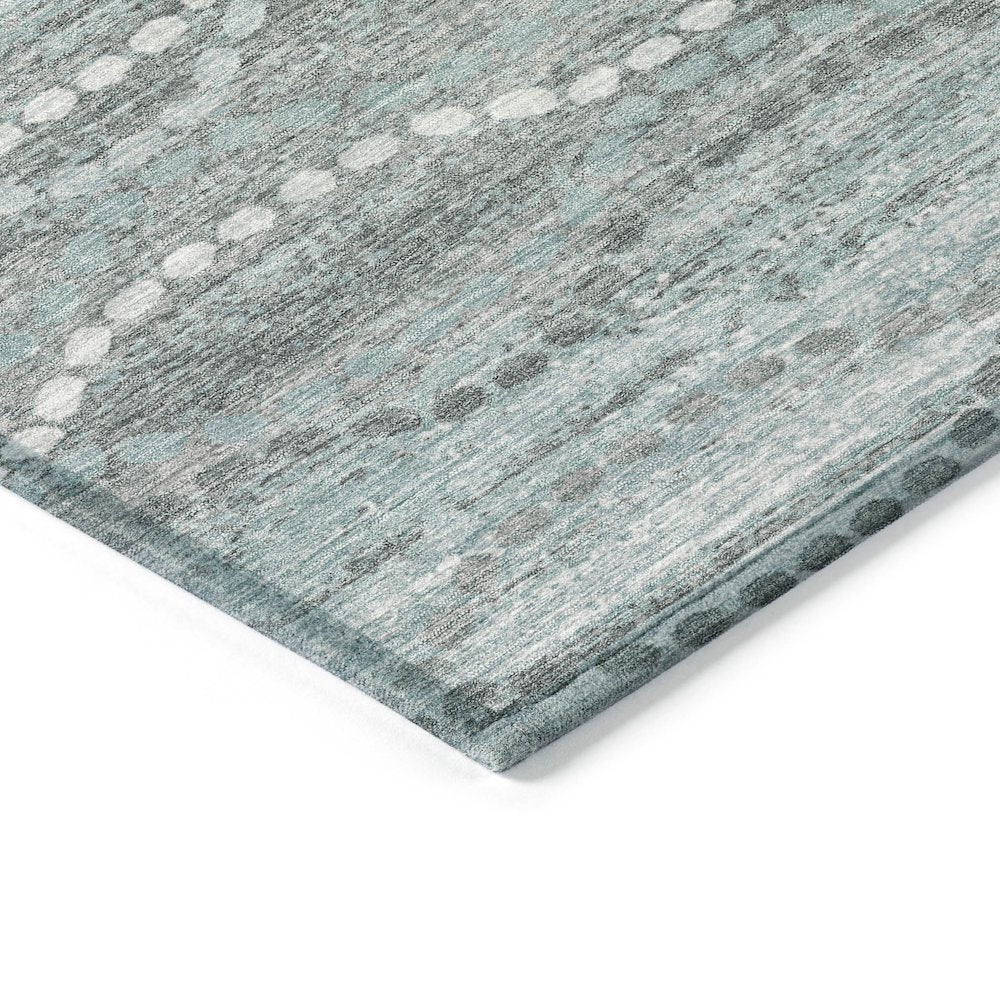 Machine Washable Indoor/Outdoor Chantille ACN2030 Teal 3' x 5' Rug