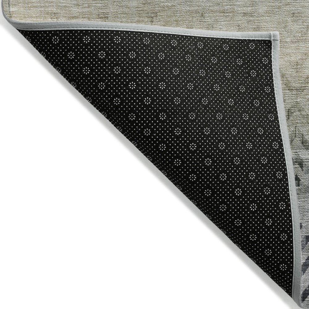 Machine Washable Indoor/Outdoor Chantille ACN2042 Gray 3' x 5' Rug