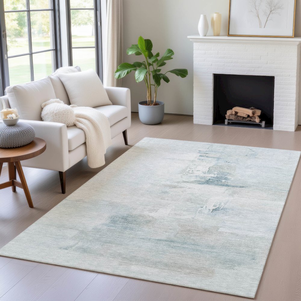 Machine Washable Indoor/Outdoor Chantille ACN2044 Sky 8' x 10' Rug
