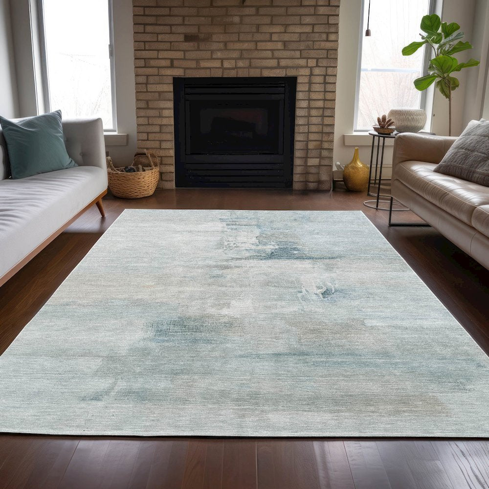 Machine Washable Indoor/Outdoor Chantille ACN2044 Sky 8' x 10' Rug
