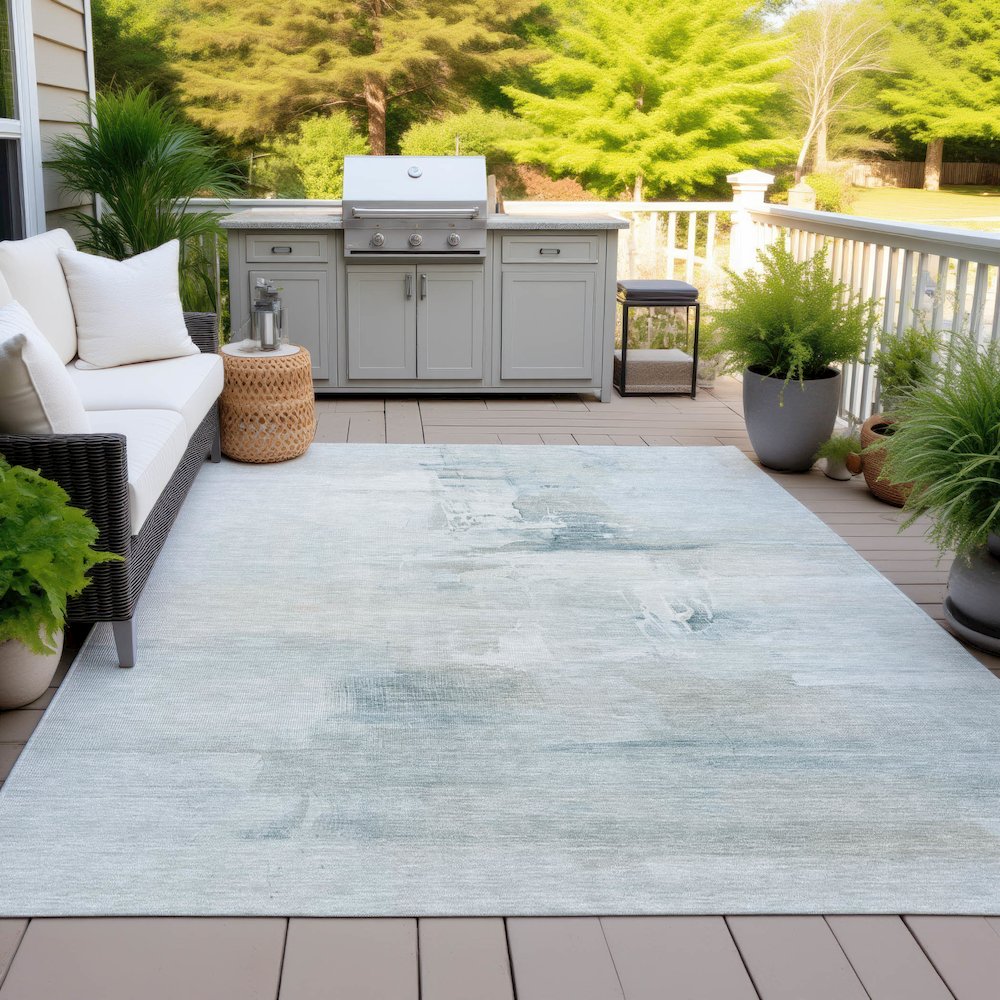 Machine Washable Indoor/Outdoor Chantille ACN2044 Sky 8' x 10' Rug