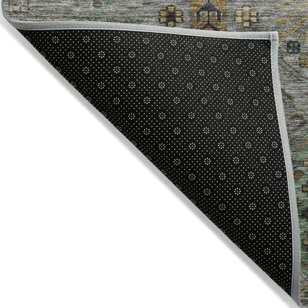 Machine Washable Indoor/Outdoor Chantille ACN2047 Pewter 3' x 5' Rug