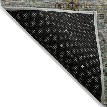 Machine Washable Indoor/Outdoor Chantille ACN2047 Pewter 3' x 5' Rug