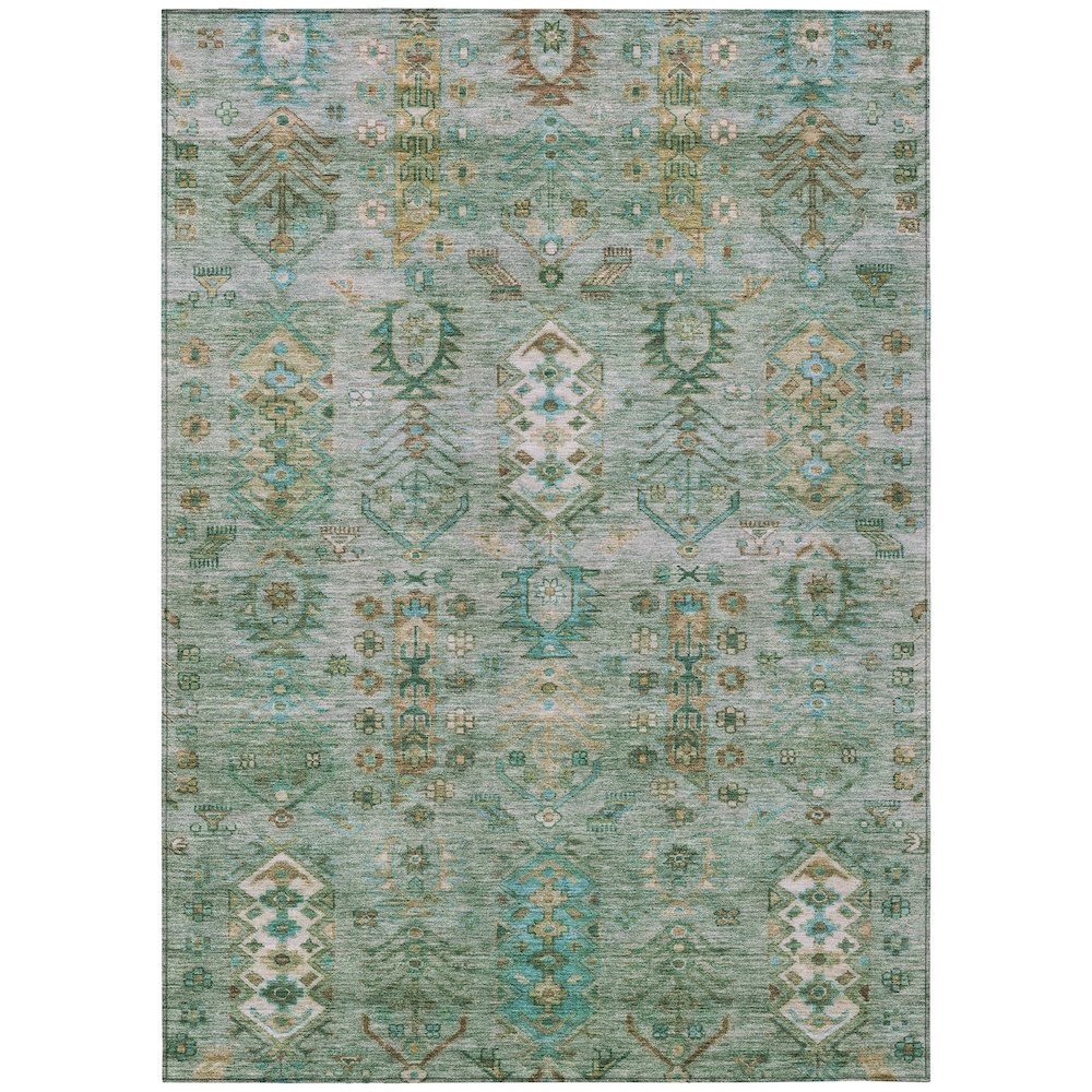 Machine Washable Indoor/Outdoor Chantille ACN2047 Sage 8' x 10' Rug