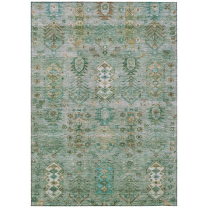 Machine Washable Indoor/Outdoor Chantille ACN2047 Sage 8' x 10' Rug