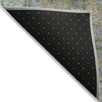 Machine Washable Indoor/Outdoor Chantille ACN2052 Brown 3' x 5' Rug