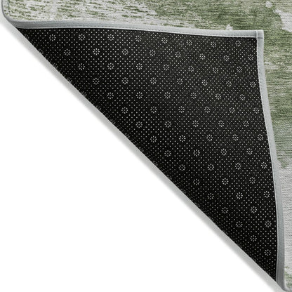 Machine Washable Indoor/Outdoor Chantille ACN2054 Green 3' x 5' Rug