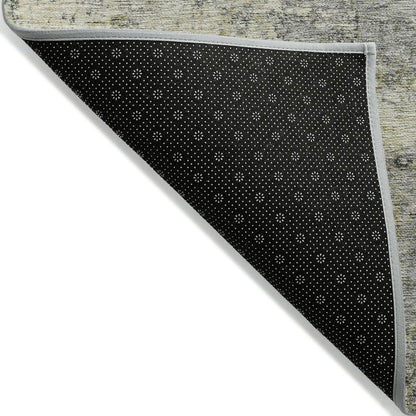 Machine Washable Indoor/Outdoor Chantille ACN2061 Pewter 3' x 5' Rug