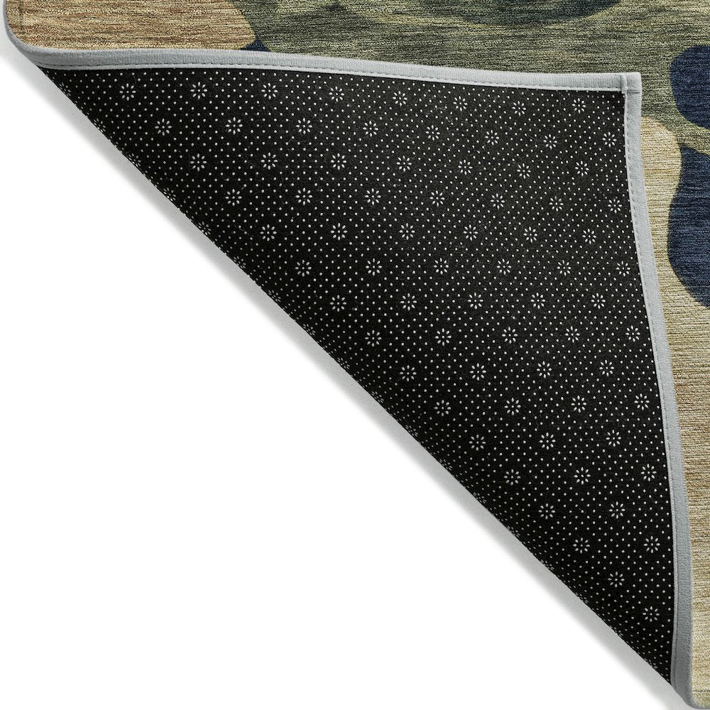 Machine Washable Indoor/Outdoor Chantille ACN2063 Navy 3' x 5' Rug