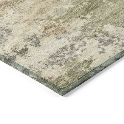 Machine Washable Indoor/Outdoor Chantille ACN2068 Beige 3' x 5' Rug