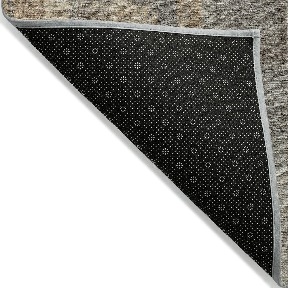 Machine Washable Indoor/Outdoor Chantille ACN2069 Brown 3' x 5' Rug
