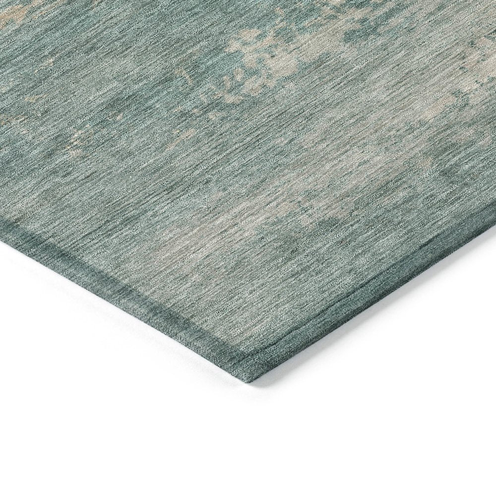 Machine Washable Indoor/Outdoor Chantille ACN2071 Aqua 3' x 5' Rug