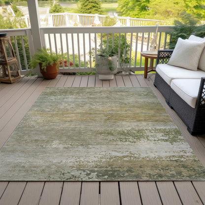 Machine Washable Indoor/Outdoor Chantille ACN2071 Beige 8' x 10' Rug