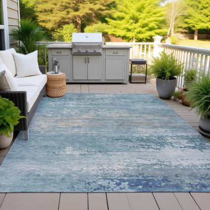 Machine Washable Indoor/Outdoor Chantille ACN2071 Sky 8' x 10' Rug