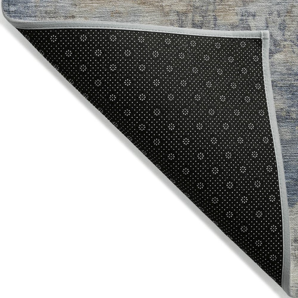 Machine Washable Indoor/Outdoor Chantille ACN2073 Denim 3' x 5' Rug
