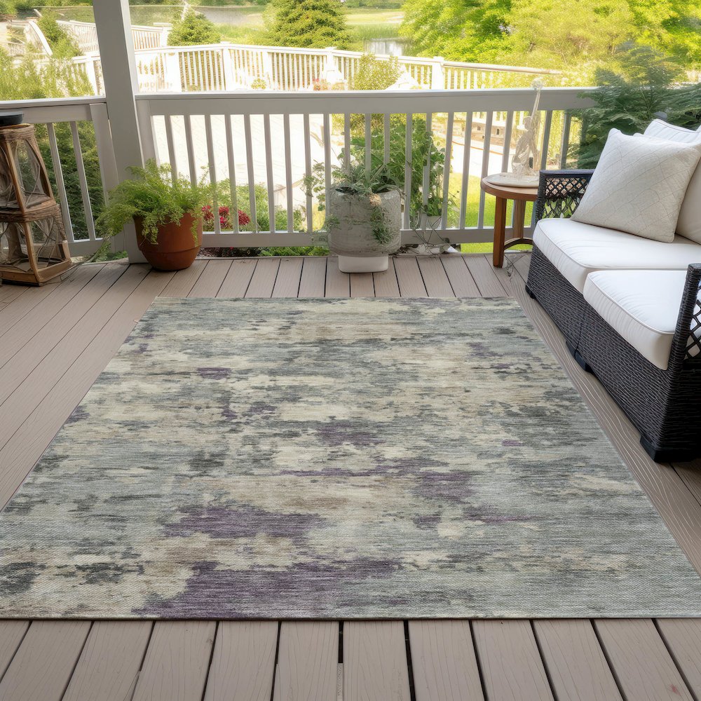 Machine Washable Indoor/Outdoor Chantille ACN2074 Sage 8' x 10' Rug