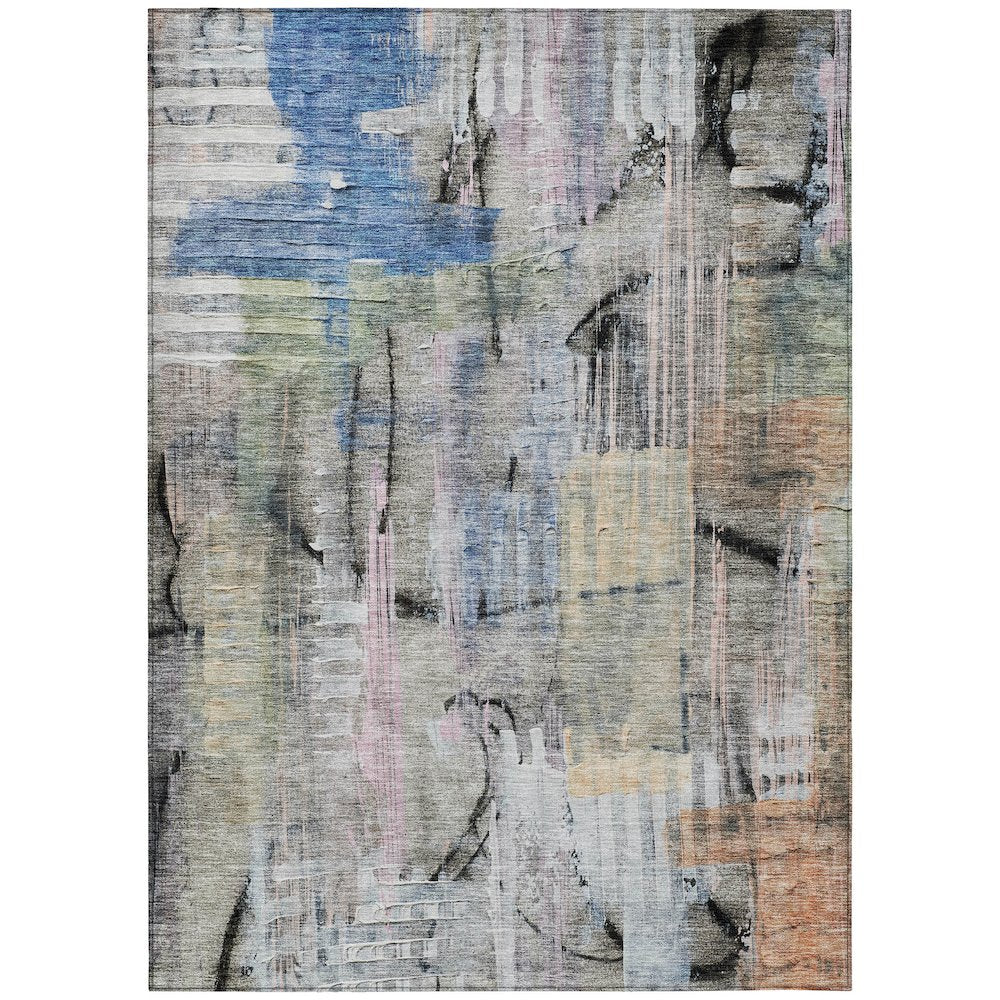 Machine Washable Indoor/Outdoor Chantille ACN2076 Blue 8' x 10' Rug
