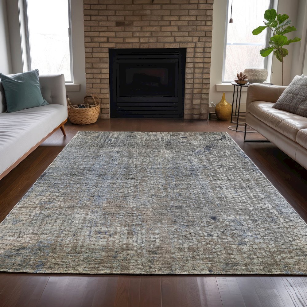 Machine Washable Indoor/Outdoor Chantille ACN2087 Taupe 8' x 10' Rug